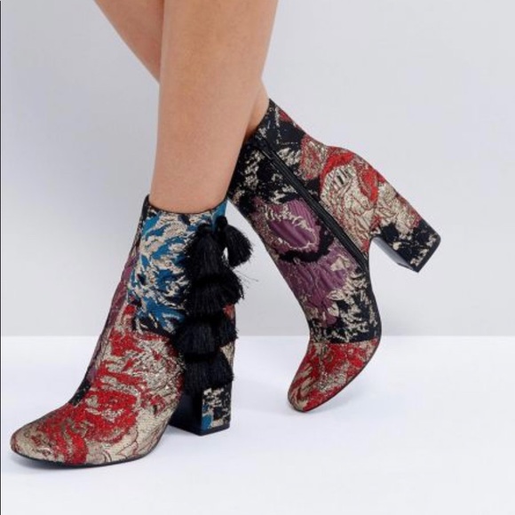 ASOS ESMAY TASSEL ANKLE BOOTS - Picture 5 of 5